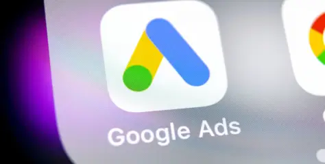 Google Ads logo on a mobile phone